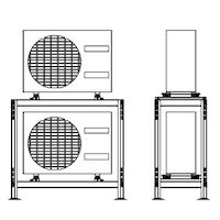 FREEDOM EVO 480 kan leveres med ekstra tverrstag for varmepumper  i to etasjer | Strektegning